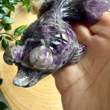 Load image into Gallery viewer, Chevron Amethyst Hand Carved Fish
