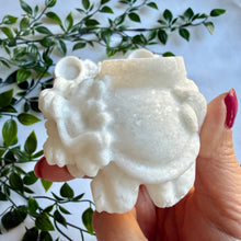Load image into Gallery viewer, Sparkly White Jade Marble Dragon Turtle Sphere Holders
