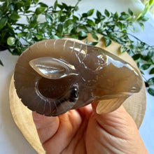 Load image into Gallery viewer, Druzy Agate Goat Head Carving