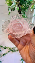 Load image into Gallery viewer, Rose Quartz Rose Carving on Custom Stand|Home Decor