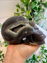 Load image into Gallery viewer, Agate Skull with Druzy