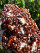 Load image into Gallery viewer, Spessartine Garnet on Feldspar Specimen