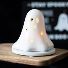 Load image into Gallery viewer, Ceramic Ghost Tea Light and Incense Cone Holder