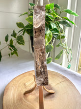 Load image into Gallery viewer, High Quality Smokey Quartz Moon with Inclusions on Stand