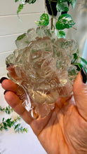 Load image into Gallery viewer, Smokey Quartz Rose Carving on Custom Stand|Home Decor