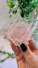 Load image into Gallery viewer, Rose Quartz Rose Carving on Custom Stand|Home Decor