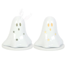 Load image into Gallery viewer, Ceramic Ghost Tea Light and Incense Cone Holder