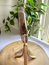 Load image into Gallery viewer, High Quality Smokey Quartz Moon with Inclusions on Stand