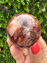 Load image into Gallery viewer, Fire Quartz Sphere from Madagascar with stand. Approx 5.5cm