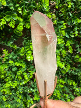 Load image into Gallery viewer, Natural Pink Lemurian Quartz on Custom Stand