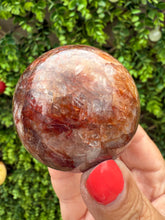 Load image into Gallery viewer, Fire Quartz Sphere from Madagascar with stand. Approx 5.5cm