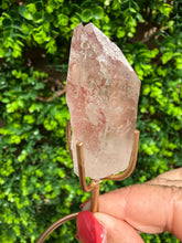 Load image into Gallery viewer, Natural Pink Lemurian Quartz on Custom Stand