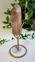 Load image into Gallery viewer, Natural Pink Lemurian Quartz on Custom Stand from Brazil