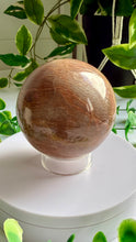 Load image into Gallery viewer, Peach Moonstone 8cm Sphere with stand