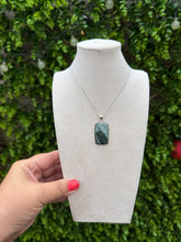 Load image into Gallery viewer, Seraphinite Oblong Necklace set in 925 Silver