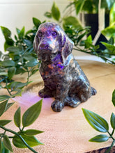 Load image into Gallery viewer, Yooperlite Dog Carving|Yooperlite Crystal|UV Reactive Crystal