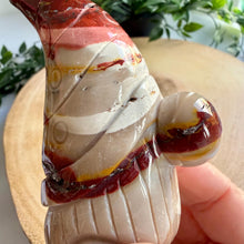 Load image into Gallery viewer, Hand Carved Mookaite Gnome | 'Dudley' Gonk Figure