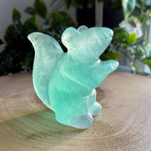 Load image into Gallery viewer, Fluorite Crystal Squirrel|Hand Carved Animal Figure|Home Decor