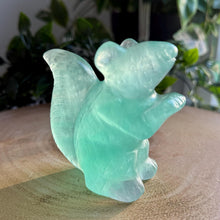 Load image into Gallery viewer, Fluorite Crystal Squirrel|Hand Carved Animal Figure|Home Decor