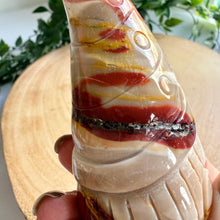 Load image into Gallery viewer, Hand Carved Mookaite Gnome | 'Dudley' Gonk Figure