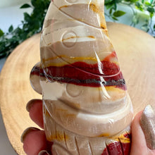 Load image into Gallery viewer, Hand Carved Mookaite Gnome | 'Dudley' Gonk Figure