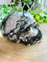 Load image into Gallery viewer, Moss Agate Skull Carving - Ron
