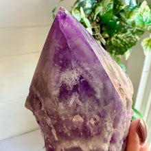 Load image into Gallery viewer, Chevron Amethyst Witches Hat from Zambia
