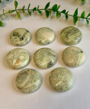 Load image into Gallery viewer, Green Maligano Jasper Round Palm Stones from Indonesia
