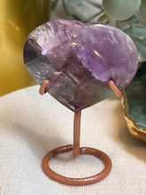 Load image into Gallery viewer, Amethyst Heart on Stand|Crystal Carving|Consciously Sourced|Brazil
