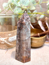 Load image into Gallery viewer, Mosaic Chalcedony Quartz Tower|Minas Gerais Brazil|Tower|Point|Ethically Sourced
