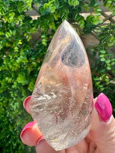 Load image into Gallery viewer, Light Smokey Quartz Flame from Brazil|High Quality|Consciously Sourced|Crystal Carving|Crystal Healing
