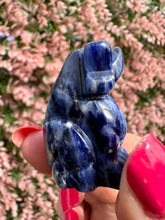 Load image into Gallery viewer, Sodalite Dog Carving|Natural Sodalite|Crystal Carving|Ethically Sourced
