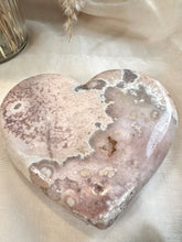 Load image into Gallery viewer, Pink Amethyst Heart on Custom Stand from Brazil|Consciously Sourced|Pink Amethyst Carving|Home Decor|Statement Crystals
