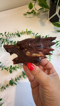 Load image into Gallery viewer, Mookaite Jasper Wolf Head with custom stand|Hand Carved
