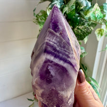 Load image into Gallery viewer, Chevron Amethyst Witches Hat from Zambia
