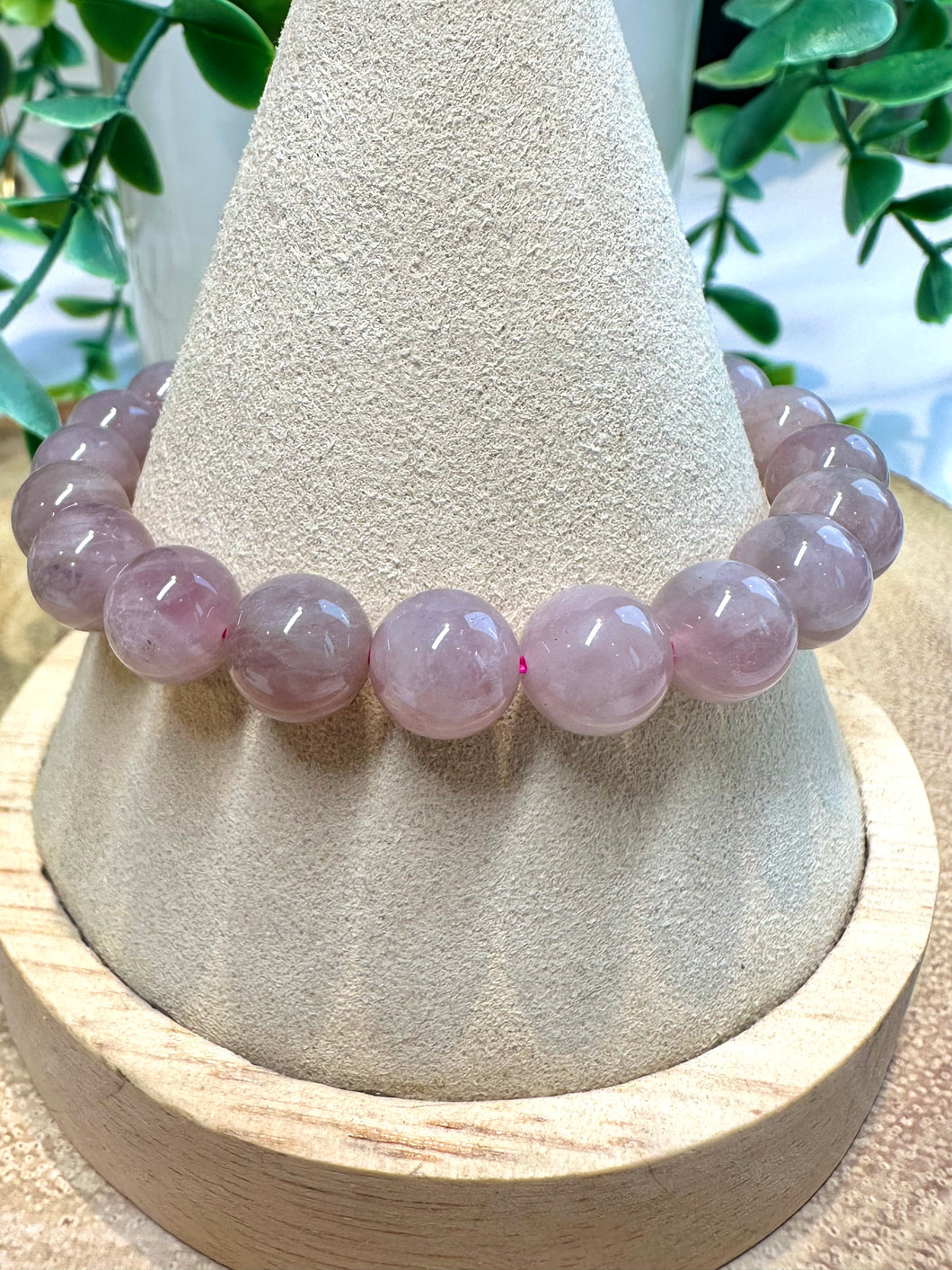 Lavender Rose Quartz 8mm Beaded Bracelet|Consciously Sourced|Gemstone Stretch Bracelet|Crystal Beaded Bracelet