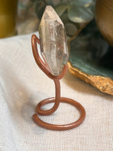 Load image into Gallery viewer, Smokey Quartz Heart on Stand|Crystal Carving|Consciously Sourced|Brazil
