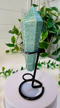 Load image into Gallery viewer, Amazonite Wand with Black Stand
