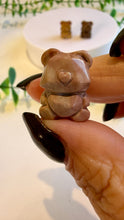 Load image into Gallery viewer, Alashan Agate Faceted Bear with Love Heart Carving
