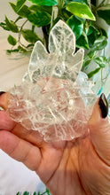 Load image into Gallery viewer, Clear Quartz Rose Carving on Custom Stand|Home Decor
