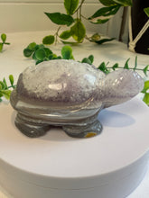 Load image into Gallery viewer, Agate Tortoise with Amethyst
