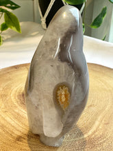 Load image into Gallery viewer, Druzy Agate Penguin Carving - Frosti
