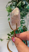 Load image into Gallery viewer, Natural Pink Lemurian Quartz on Custom Stand from Brazil
