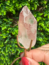 Load image into Gallery viewer, Natural Pink Lemurian Quartz on Custom Stand
