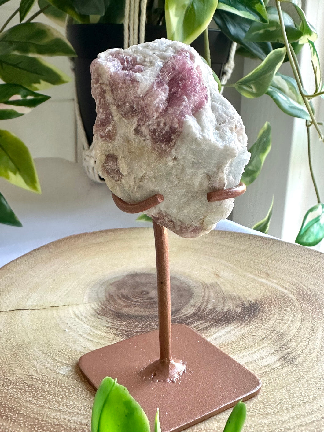 Pink Tourmaline on Stand from Brazil