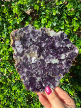 Load image into Gallery viewer, Lepidolite and Mica Slice with Smokey Quartz|Slab
