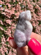 Load image into Gallery viewer, Lepidolite Dog Carving|Natural Lepidolite|Crystal Carving|Ethically Sourced
