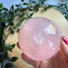 Load image into Gallery viewer, Rose Quartz Sphere (8cm) from Madagascar
