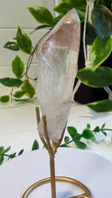 Load image into Gallery viewer, Natural Pink Lemurian Quartz on Custom Stand from Brazil
