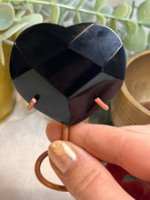 Load image into Gallery viewer, Black Obsidian Heart on Stand |Consciously Sourced|Brazil|Crystal Carving
